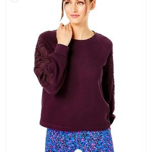 Nwt S rooney sweatshirt cherry ganache Lilly Pulitzer long sleeve